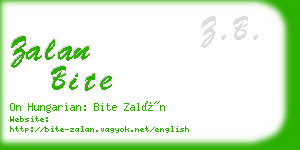 zalan bite business card